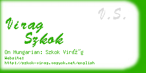 virag szkok business card